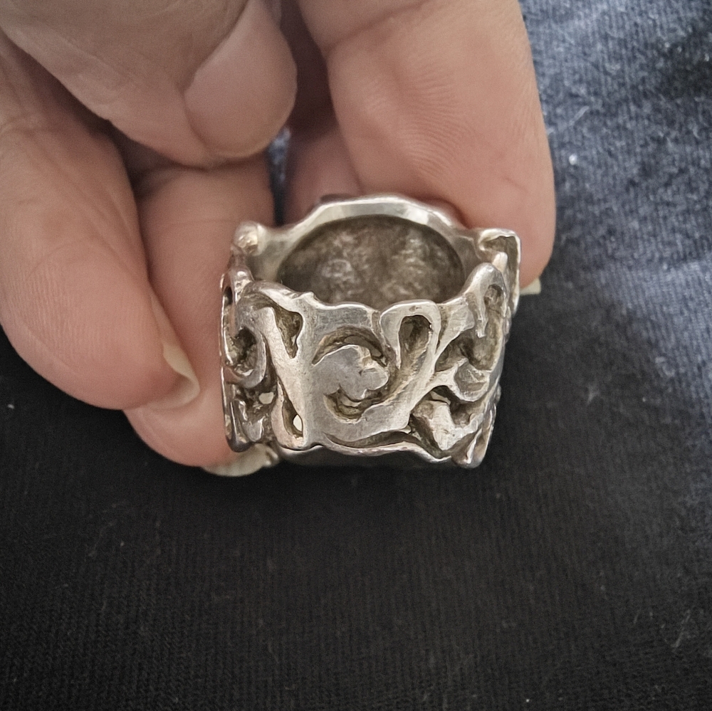 SOLID SILVER RING 33 GRAMS RING - Picture 6 of 8